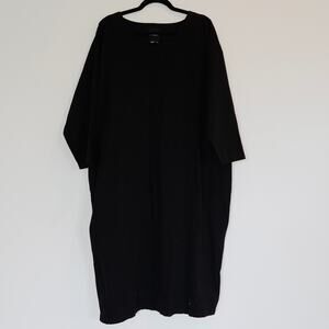Mien Studios Sz XL Black Wide Oversized Organic Cotton Lagenlook